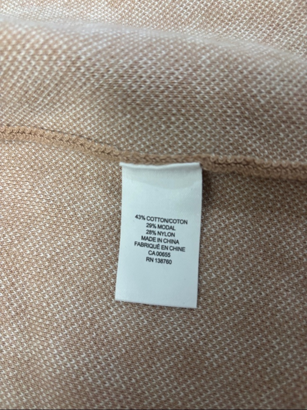 RW & CO Tan and Cream Houndstooth Coatigan - Picture 6 of 9